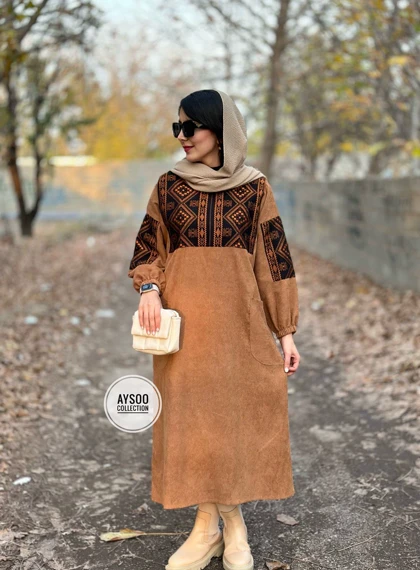 پیراهن مانتویی آتریسا