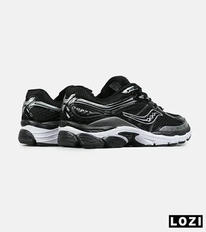 کفش کتانی مردانه و زنانه مشکی سفید Saucony pro grid omni 9 مدل 8648