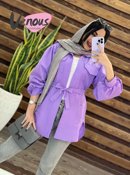 مانتو چهار جیب آستین پفی