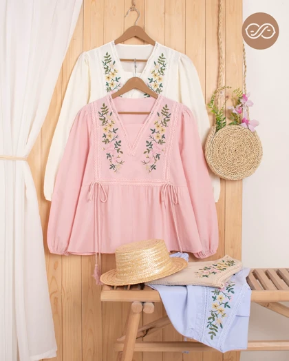 شومیز گلدوزی شادینا