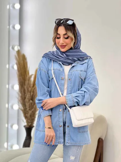 مانتو جین چهار جیب ماهلین