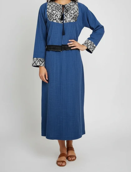 مانتو زنانه کت و سارافون ترمه کد 268