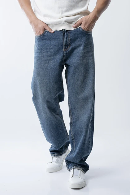 شلوار جین نیم بگ مردانه