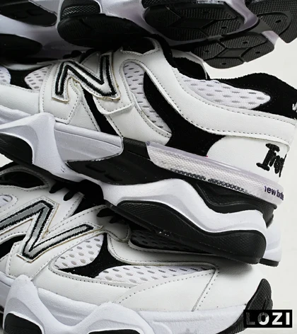 کفش کتانی مردانه و زنانه سفید مشکی NEW BALANCE 9060