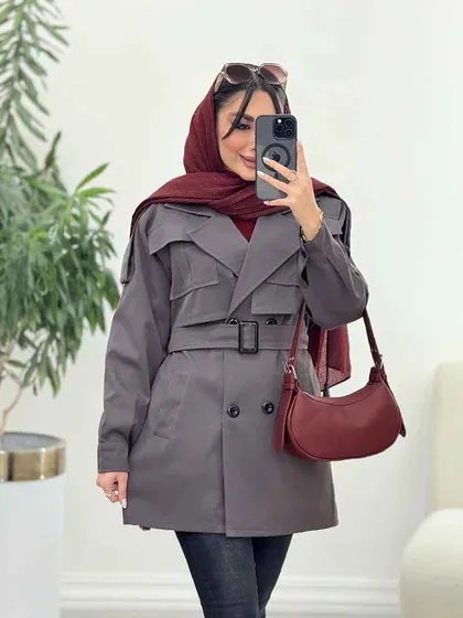بارانی دو تکه جیب پیله