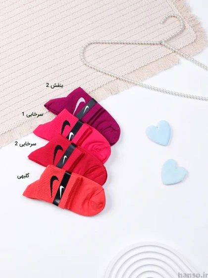 جوراب نیم ساق کش انگلیسی نایک nike کد 1002