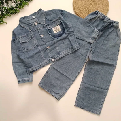 کت شلوار جین وارداتی دخترانه
