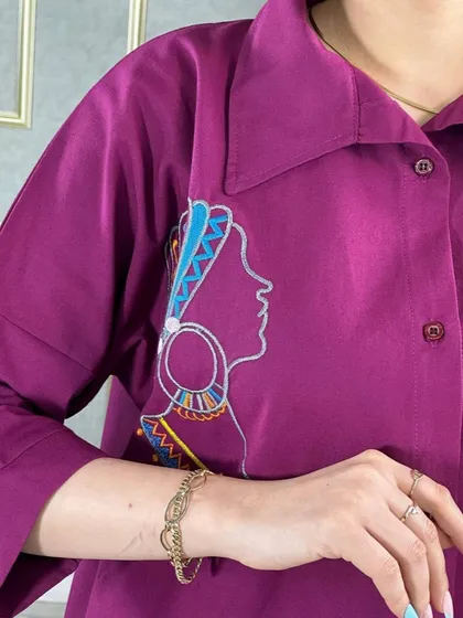 شومیز رخ کوک دوزی