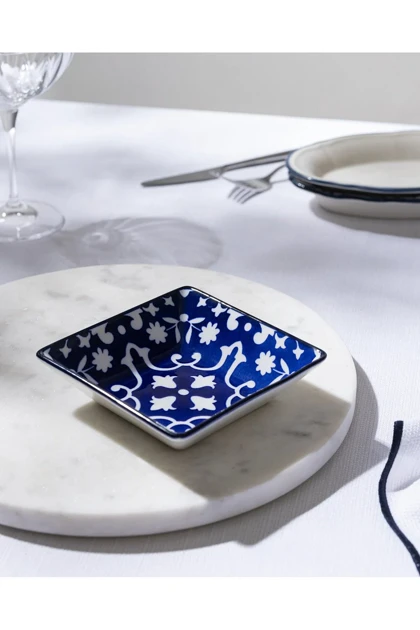 بشقاب سرو Madame Coco مدل Reve Bleu Verve Bone China - چندرنگ