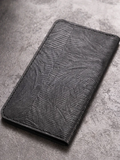 کیف پول چرم طبیعی مشکی کارلوتی کدb166