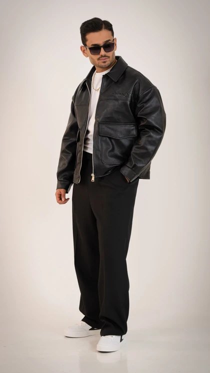 کاپشن مردانه چرم وارداتی سهراب_کد4369