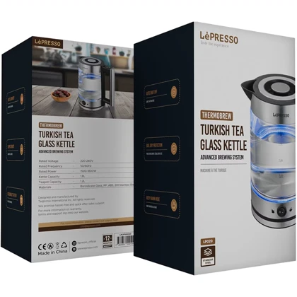 چای ساز برقی لپرسو Lepresso اصل مدل LPCFFM0020 طراحی شفاف