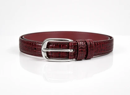 کمربند چرم طبیعی زنانه red2