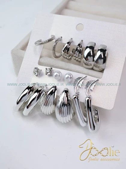 مجموعه 9 عددی گوشواره زنانه کد E1206