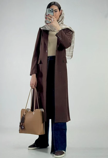 کت یقه انگلیسی بلند  کد 100177