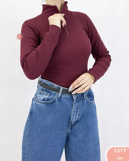 بلوز نیم زیپ 7526