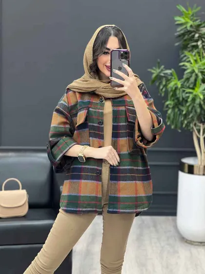 شکت چهارخونه آستین پاگن