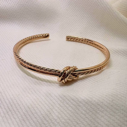 بنگل ژوپینگ مدل «گره عشق» (Love Knot) | بافت طنابی و فری‌سایز