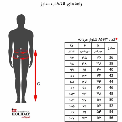شلوار مردانه A643