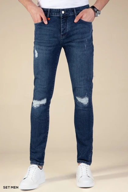 شلوار جین مردانه اسلیم زاپ‌دار