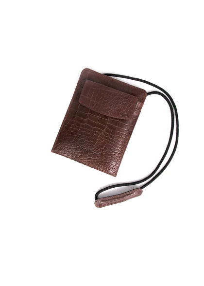 کیف گردنی چرم مدل ژولیا
