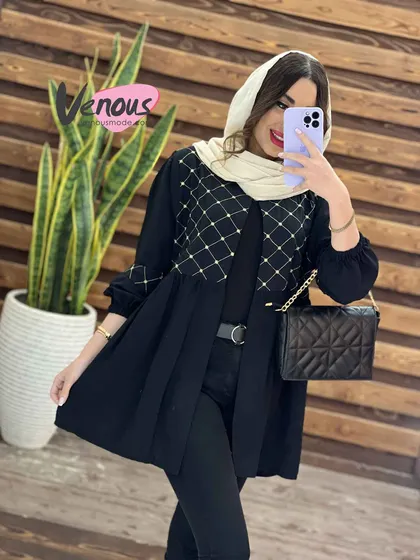 مانتو عروسکی بالا گلدوزی