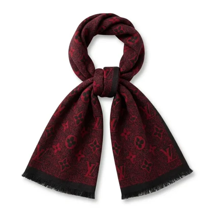 شال گردن موهر زمستانی طرح گل برند Louis Vuitton