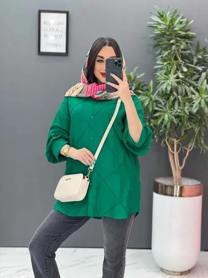 مانتو شومیزی لوزی دوزی