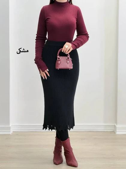 7517-دامن بافت کد 509