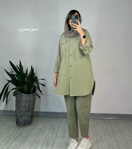 مانتو بلند لینن آلاله