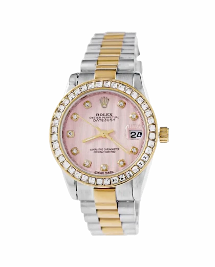 ساعت رولکس صفحه صورتی Rolex Lady Datejust SGP7