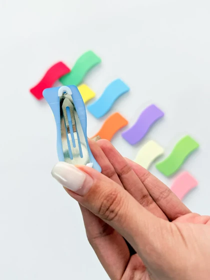 گیره مو تق تقی طرح موج شمعی