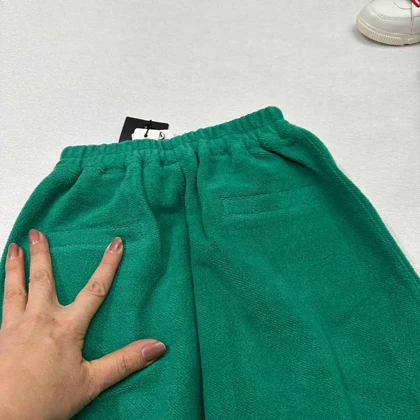 شلوار بچه گانه مخمل سبز اورجینال