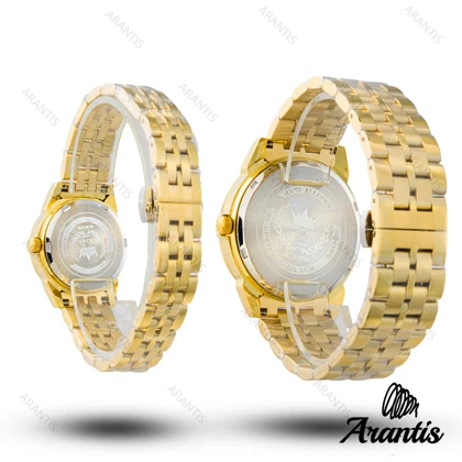 ساعت ست سیکو diamond طلایی صفحه قهوه ای s-10207