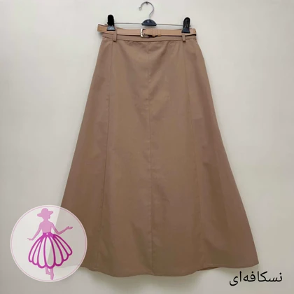 دامن لینن نیم کلوش بلند در رنگبندی متنوع