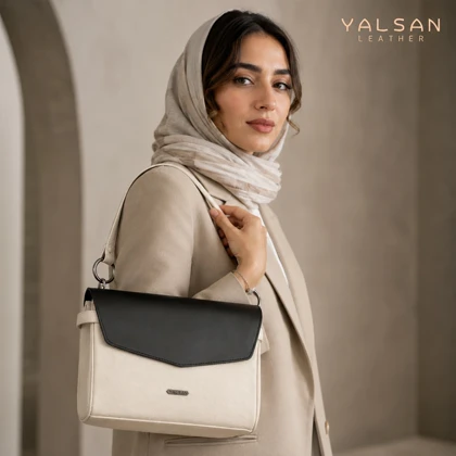 کیف دوشی و دستی زنانه چرم یلسان مدل ماژولار ستا کد 214-MC