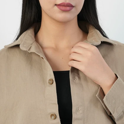 شومیز زنانه ساده کتان کد 119