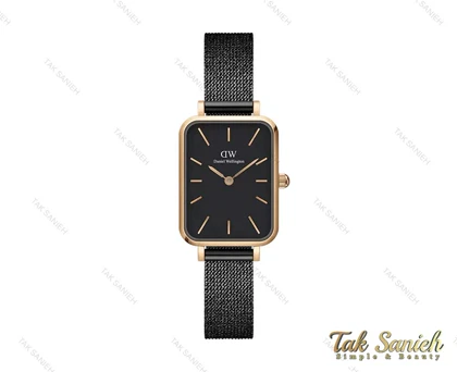 ساعت دنیل ولینگتون زنانه مستطیلی مشکی DW-3866-L