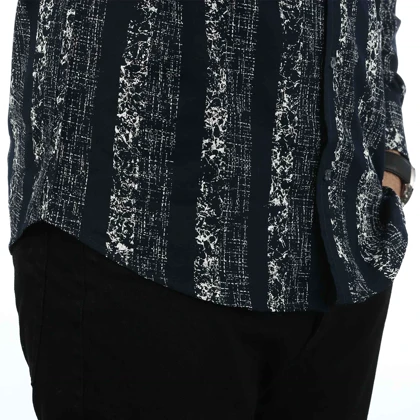 پیراهن آستین بلند طرح دار مردانه مدل 61014113