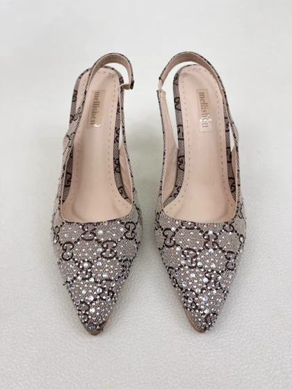 کفش پاشنه‌دار زنانه گوچی نگین‌دار GUCCI کد 1272