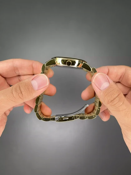 ساعت مچی الگانس بند طلایی صفحه سفید Elegance