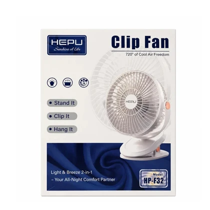 پنکه شارژی گیره دار 2 در 1 هپو مدل HP-F32