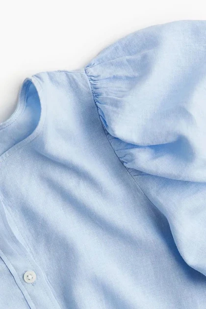 شومیز لینن آستین پفی CH644