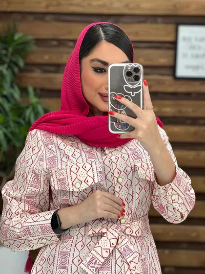 مانتو طرح دار کمردار