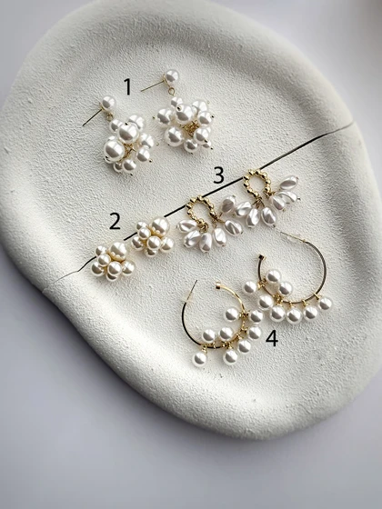 گوشواره های تخفیف خورده مرواریدی