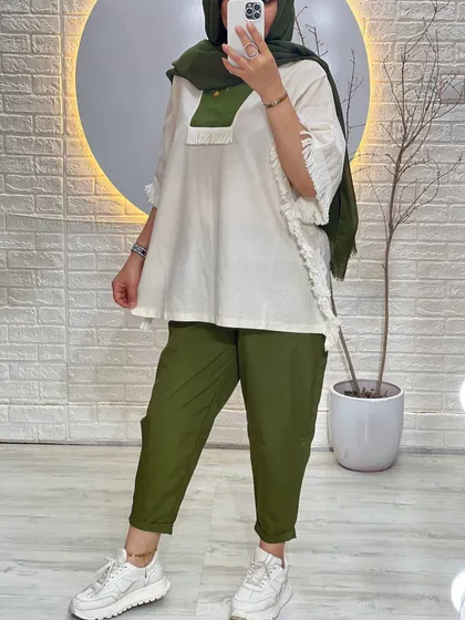 ست پانچ و شلوار مام