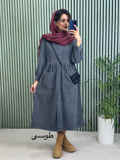 پیراهن مانتویی دوجیب