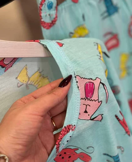 بلوز شلوار راحتی زنانه طرح سگ کد 1201-52