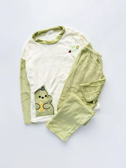 ست بلوز و شلوار حوله ای خرس ستاره دار