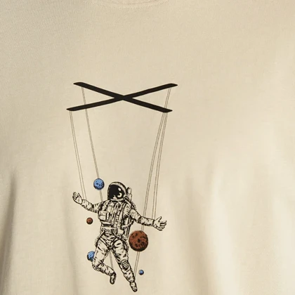 تیشرت آستین کوتاه مردانه ال سی وایکیکی مدل Cotton-SpaceMan
